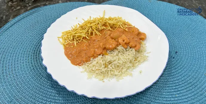 Strogonoff de Camarão Cremoso