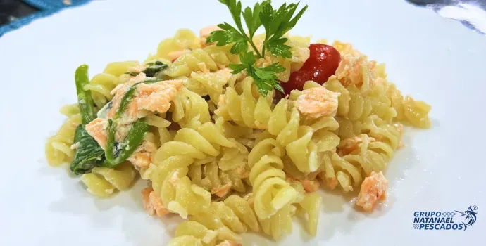 Receita de Macarrão com Salmão